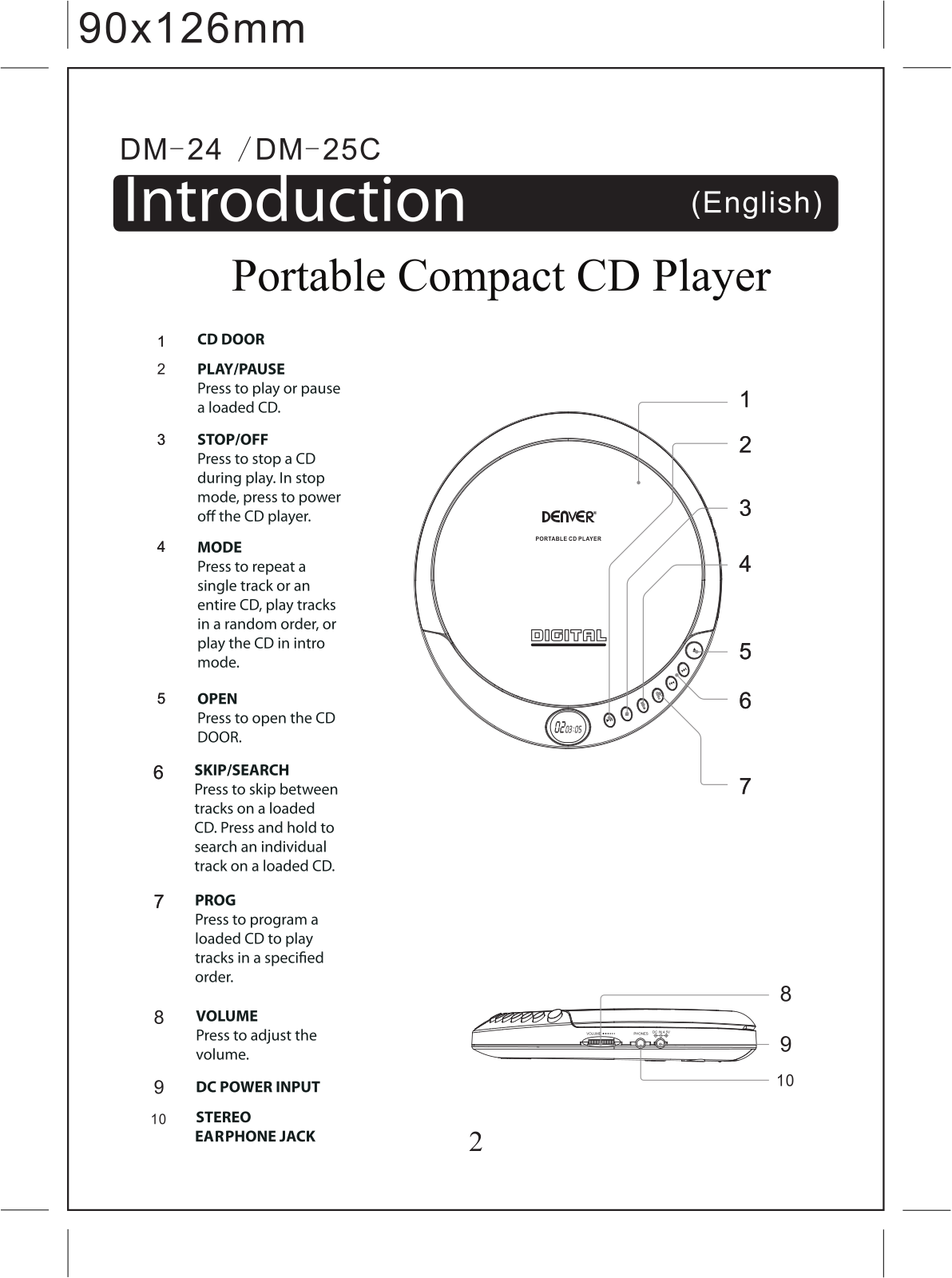 Denver DM-25C, DM-24 User Guide