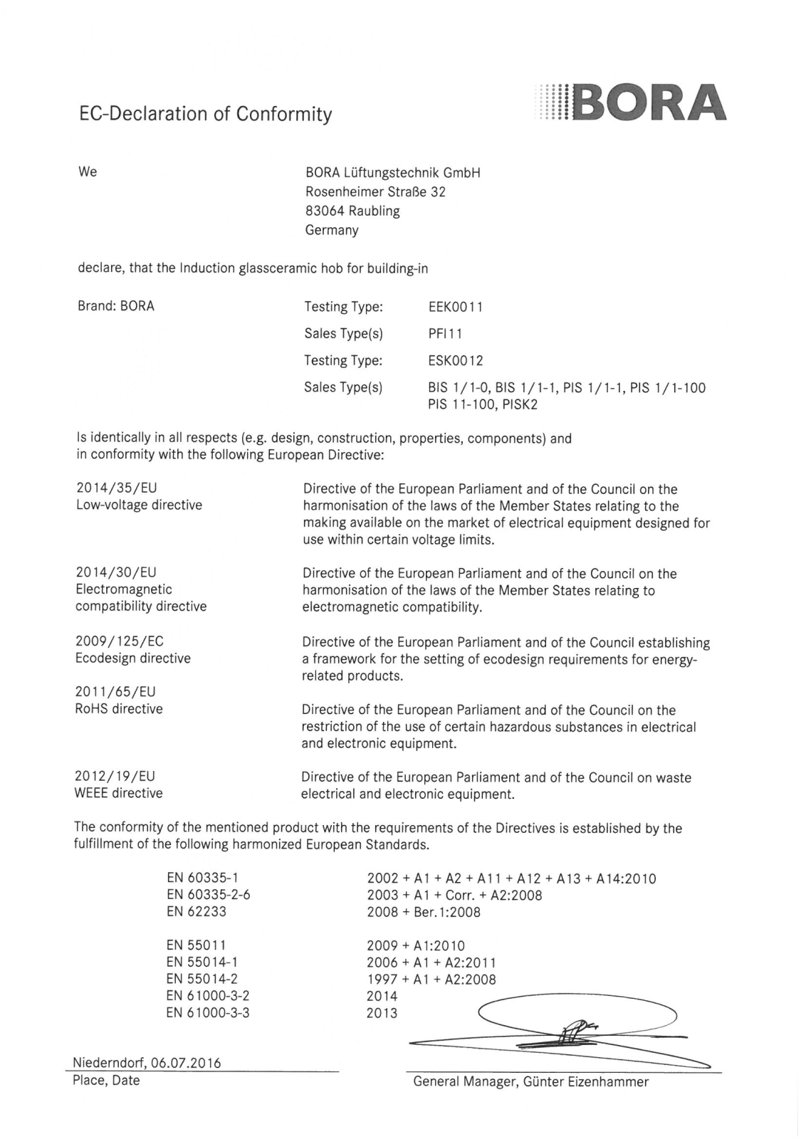BORA PFI11 User Manual - ManualMachine.com