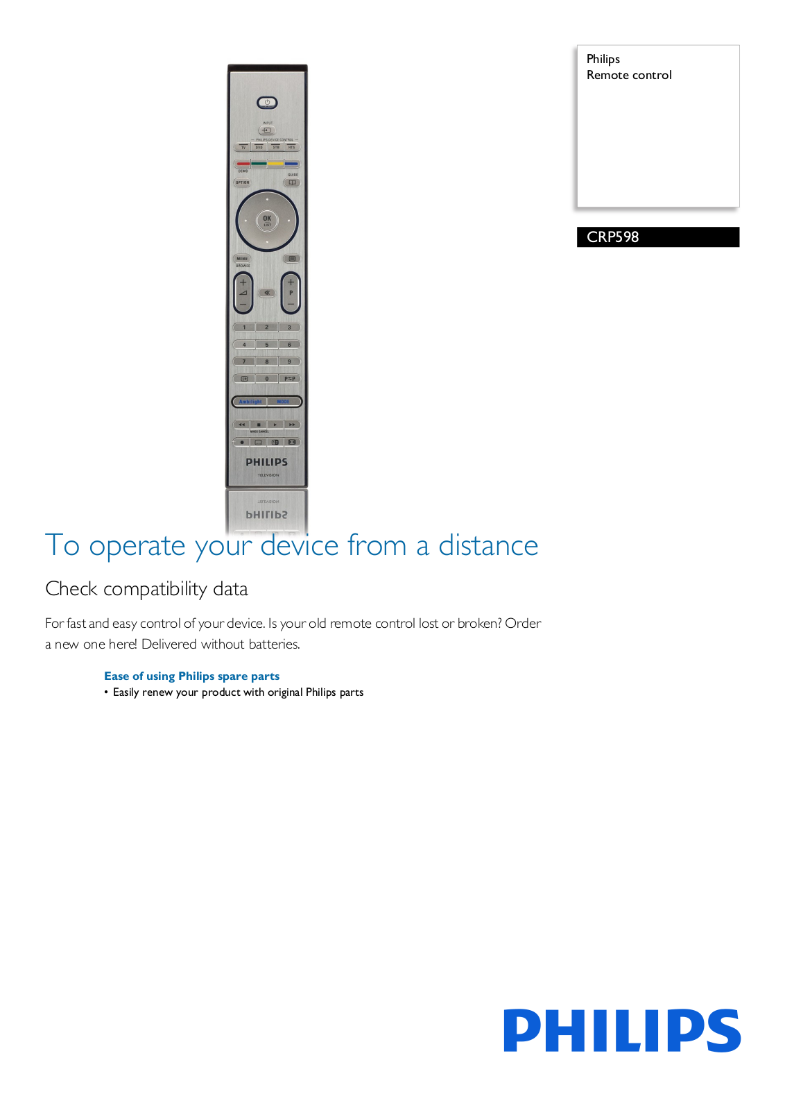 Philips CRP598/01 leaflet - ManualMachine.com