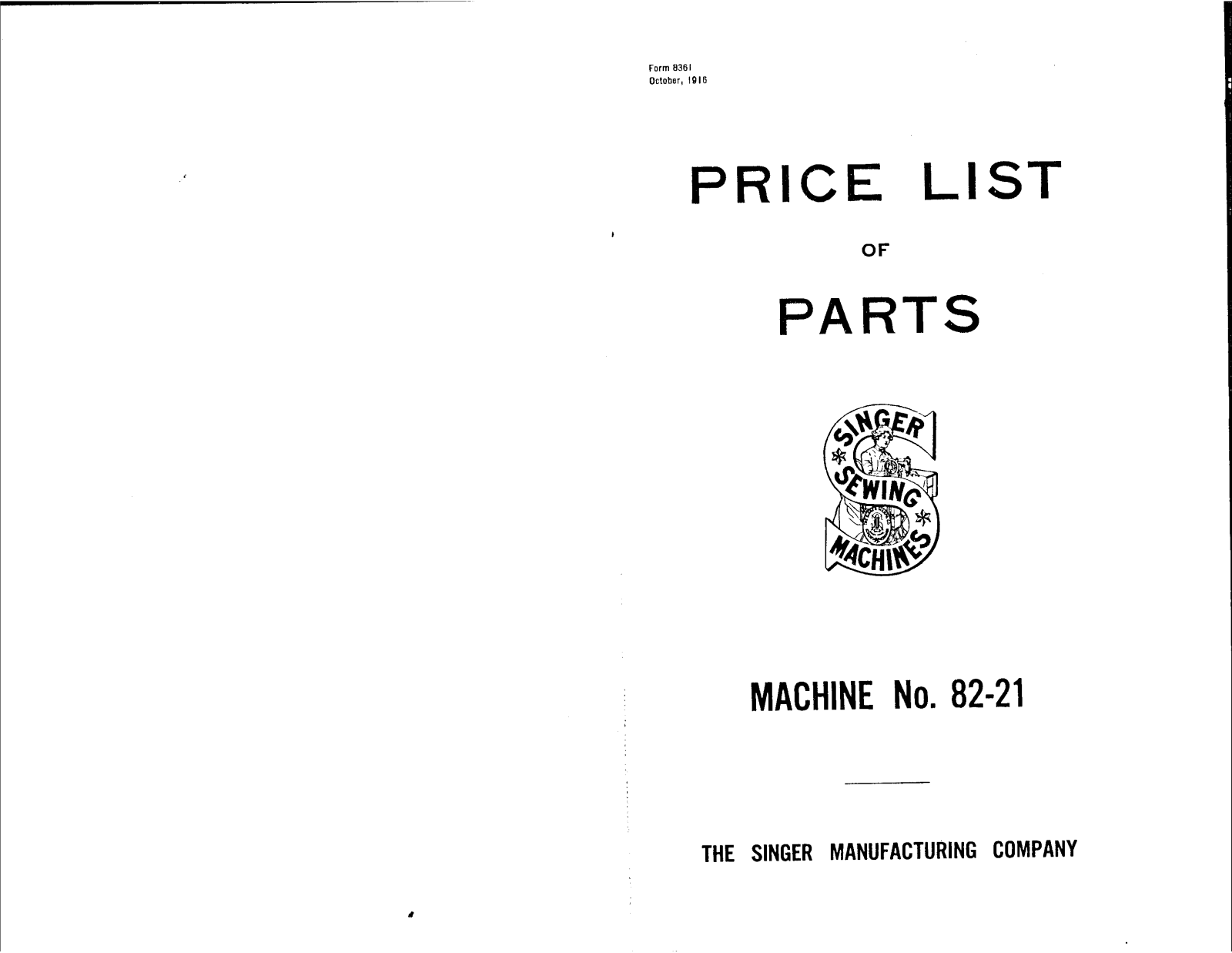 Singer 82-21 User Manual