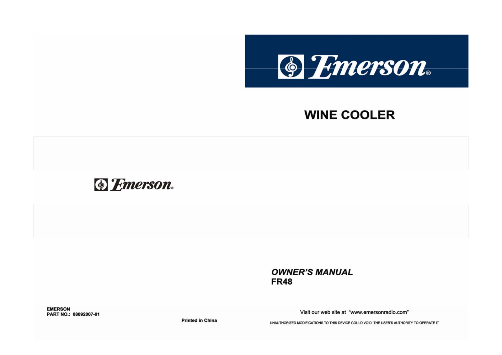 Emerson FR48 User Manual