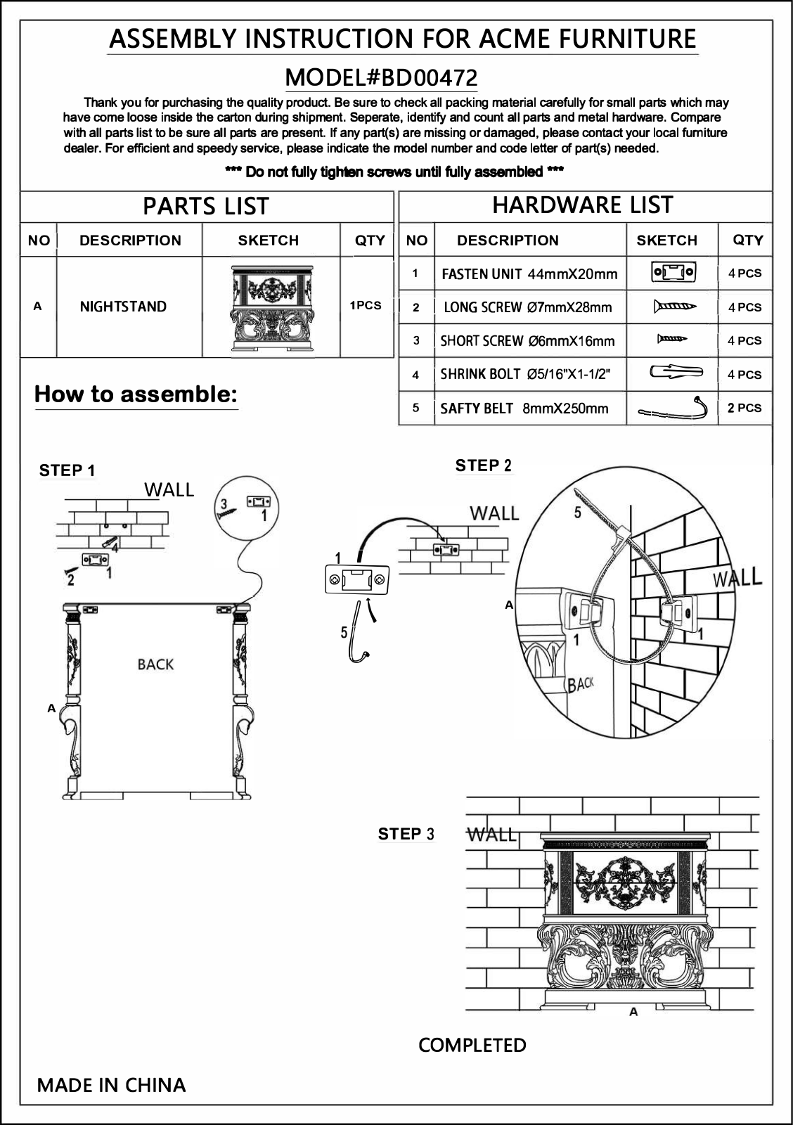 Simple Relax SMRY8558 Installation & Assembly - ManualMachine.com