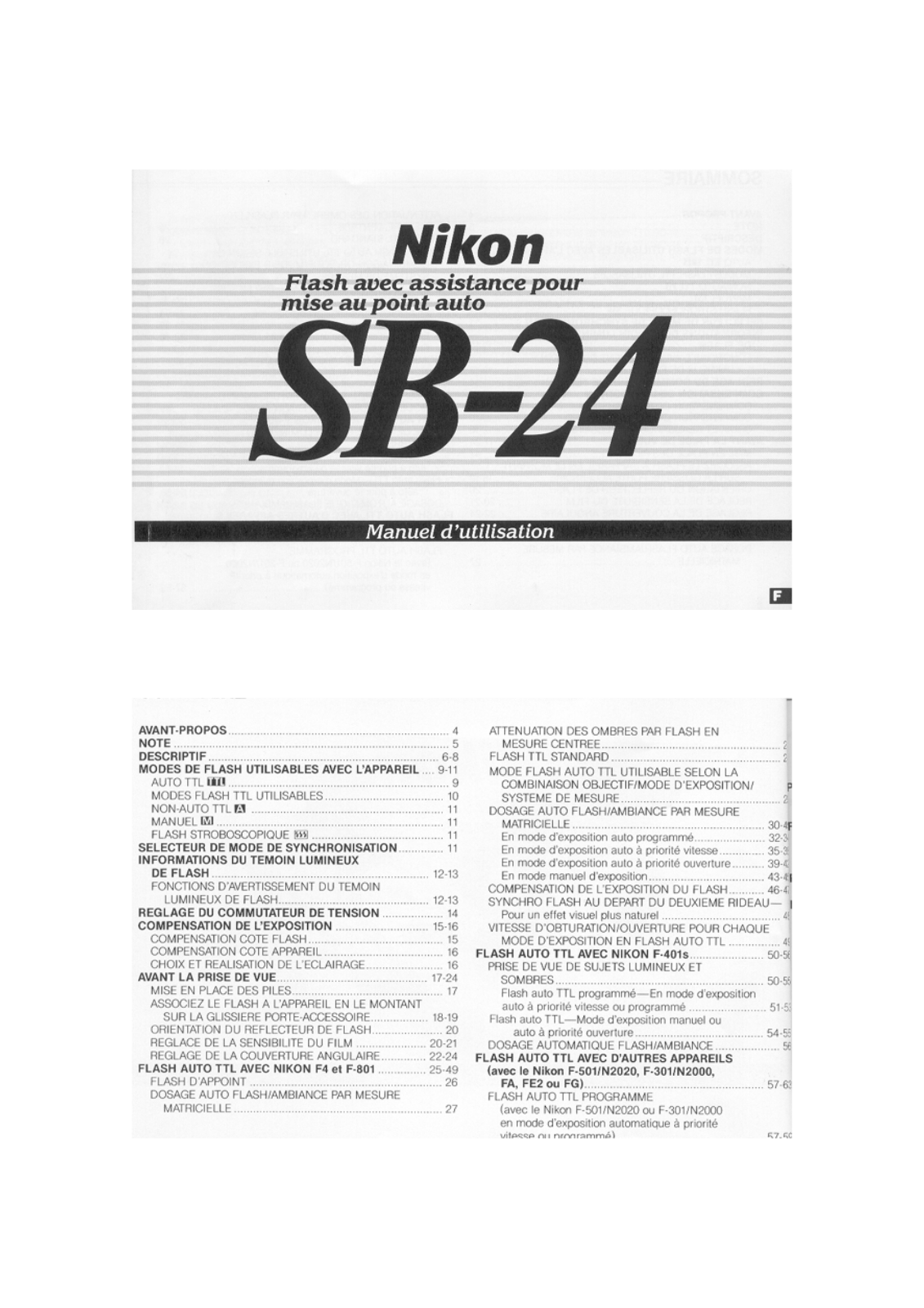 NIKON SB-24 User Manual