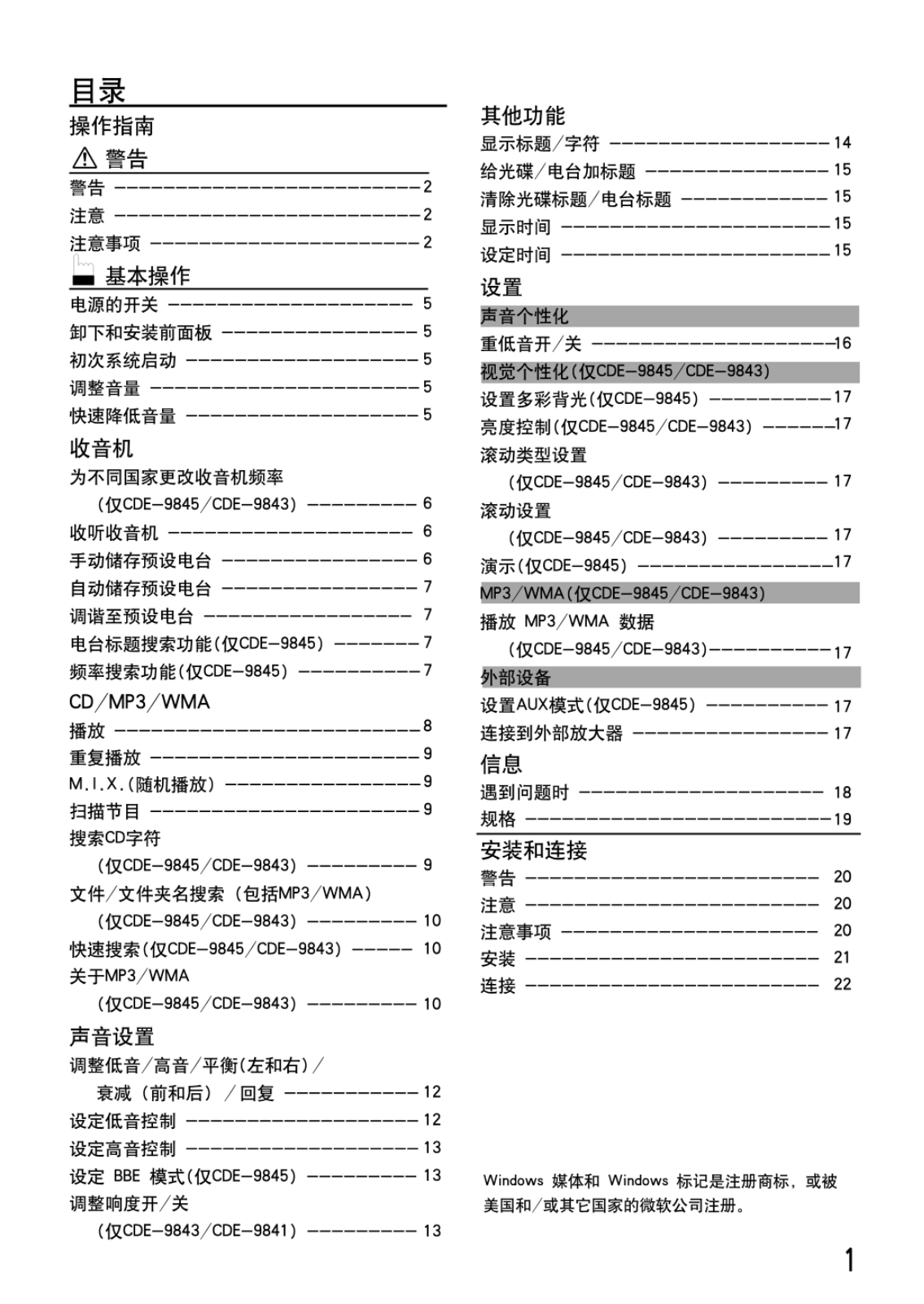 ALPINE CDE-9845 User Guide