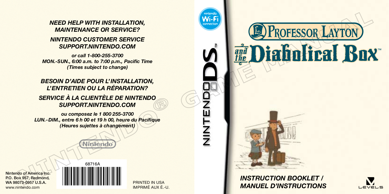 NINTENDO DS Professor Layton and the Diabolical Box User Manual