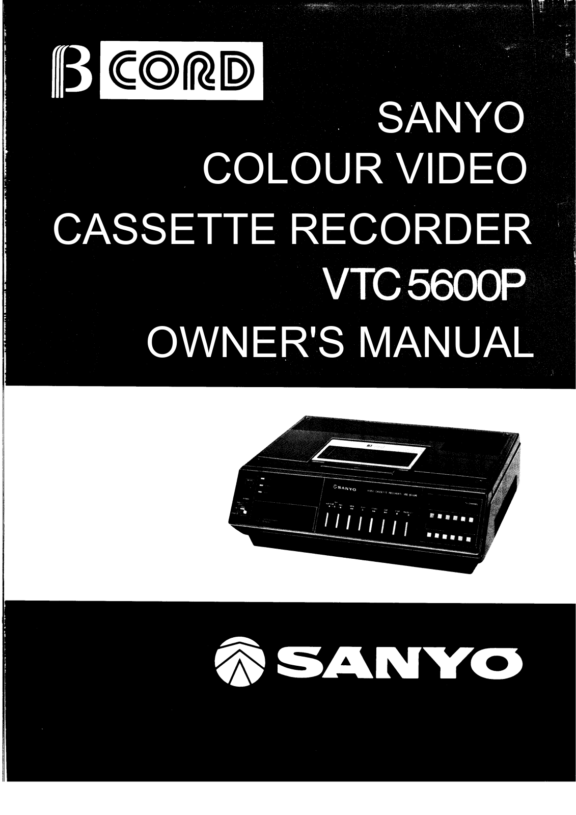 Sanyo VTC-5600P Instruction Manual