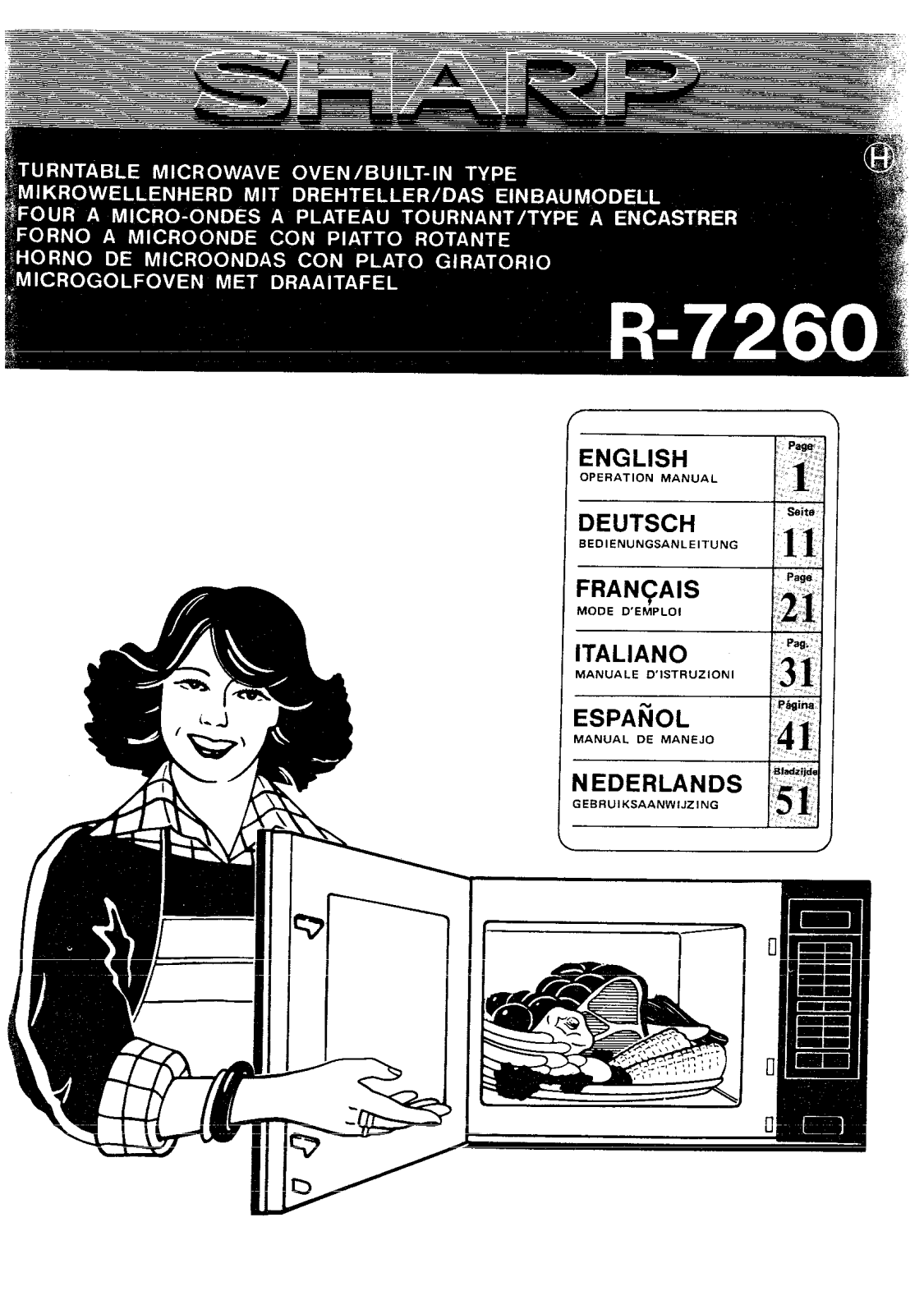 Sharp R-7260 User Manual