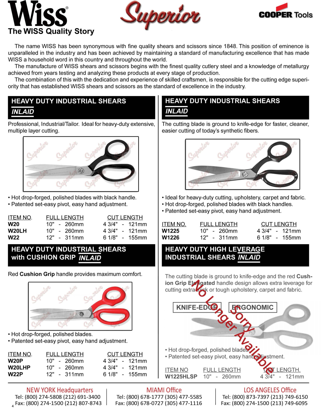Superior Wiss User Manual - ManualMachine.com