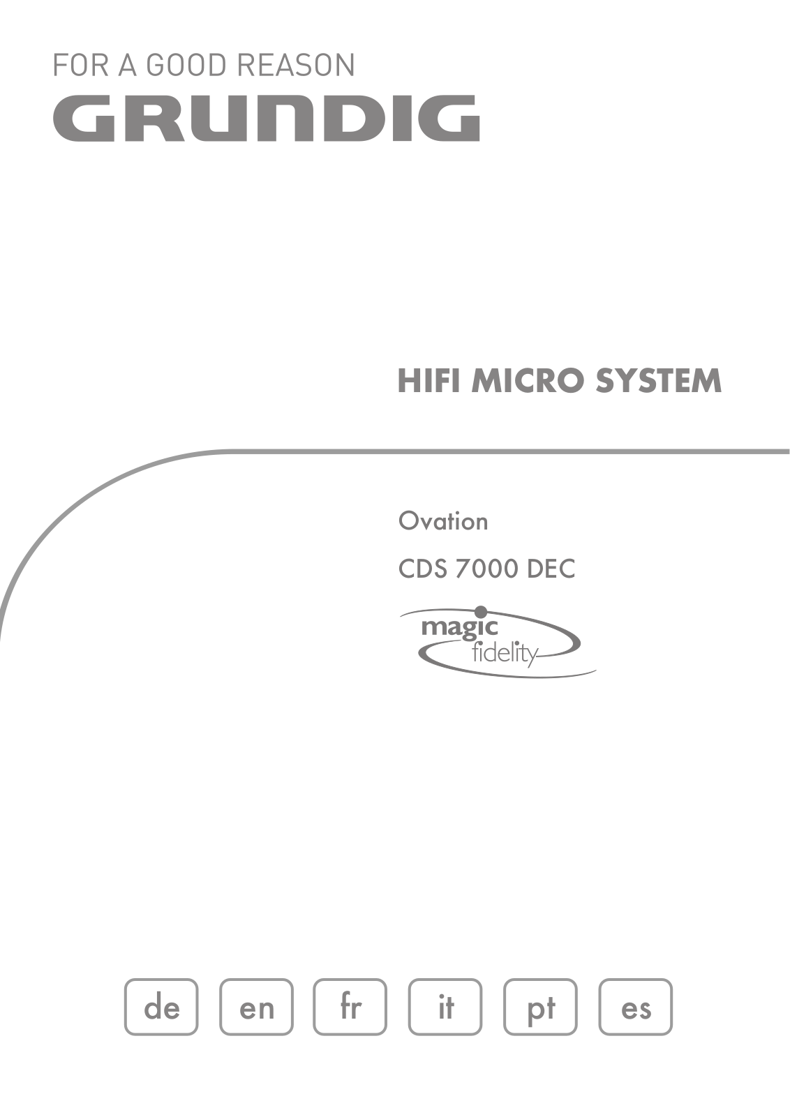 GRUNDIG OVATION CDS 7000 User Manual