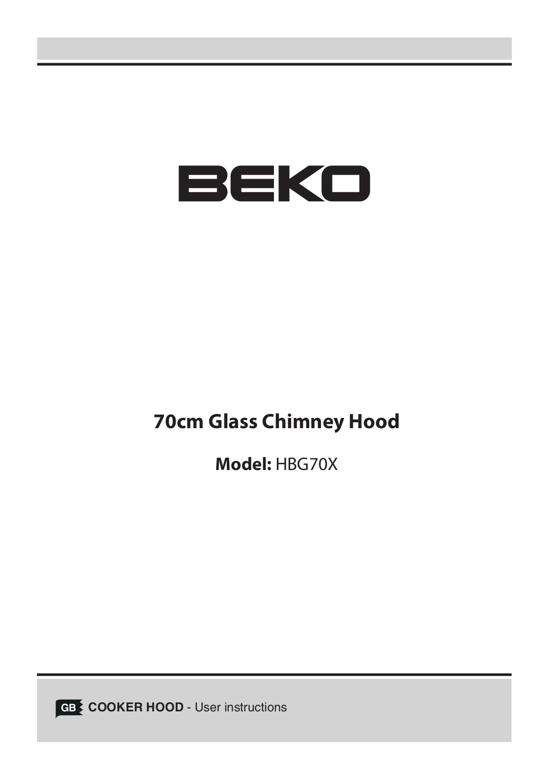 Beko HBG70X User Manual