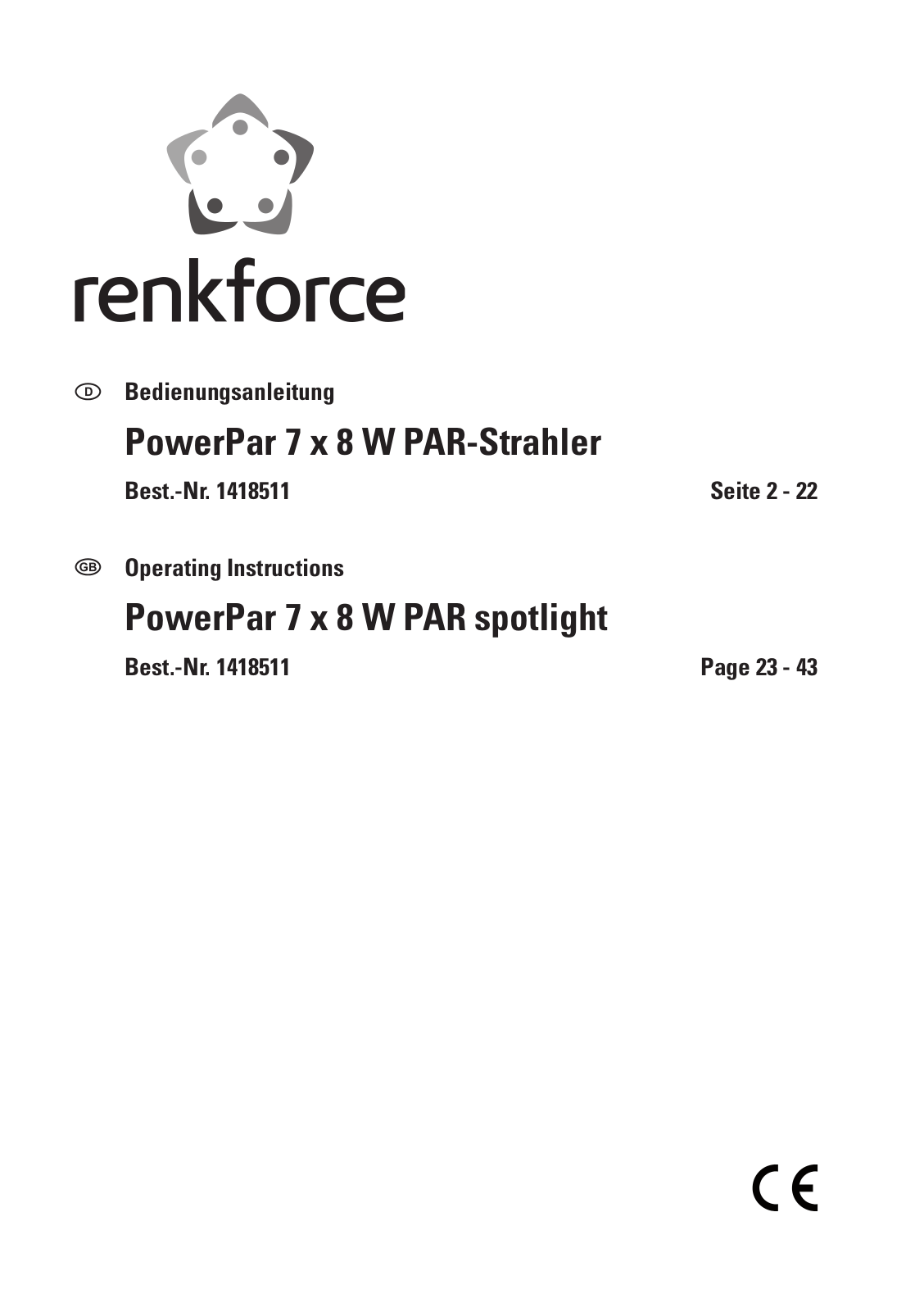 Renkforce 1418511 Operating Instructions