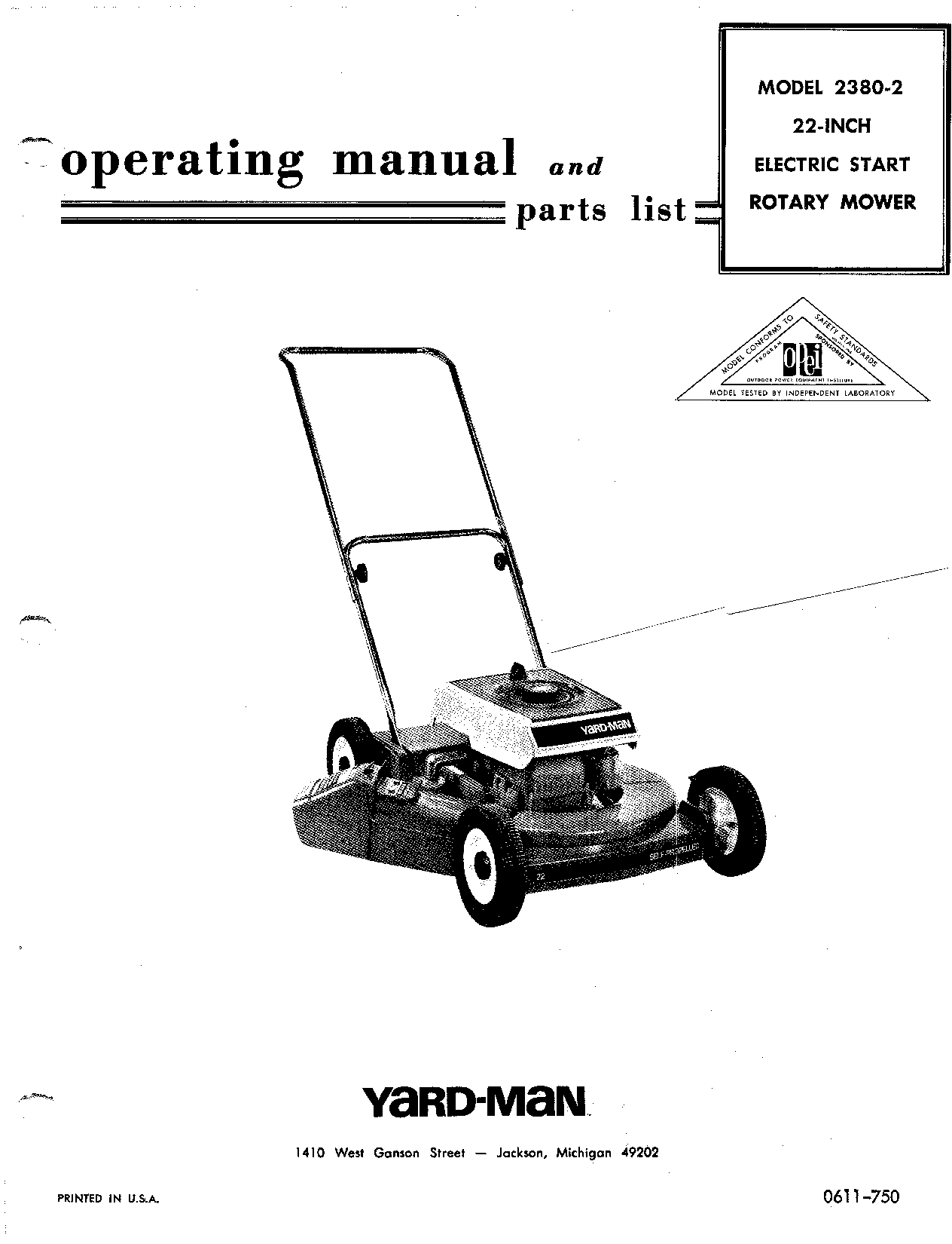 Yard-Man 2380-2 User Manual
