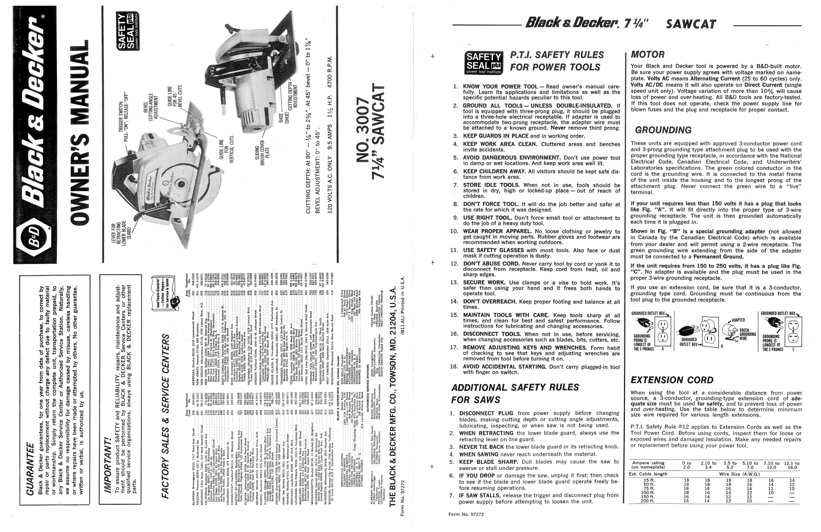 Black & Decker 3007, 97272 User Manual