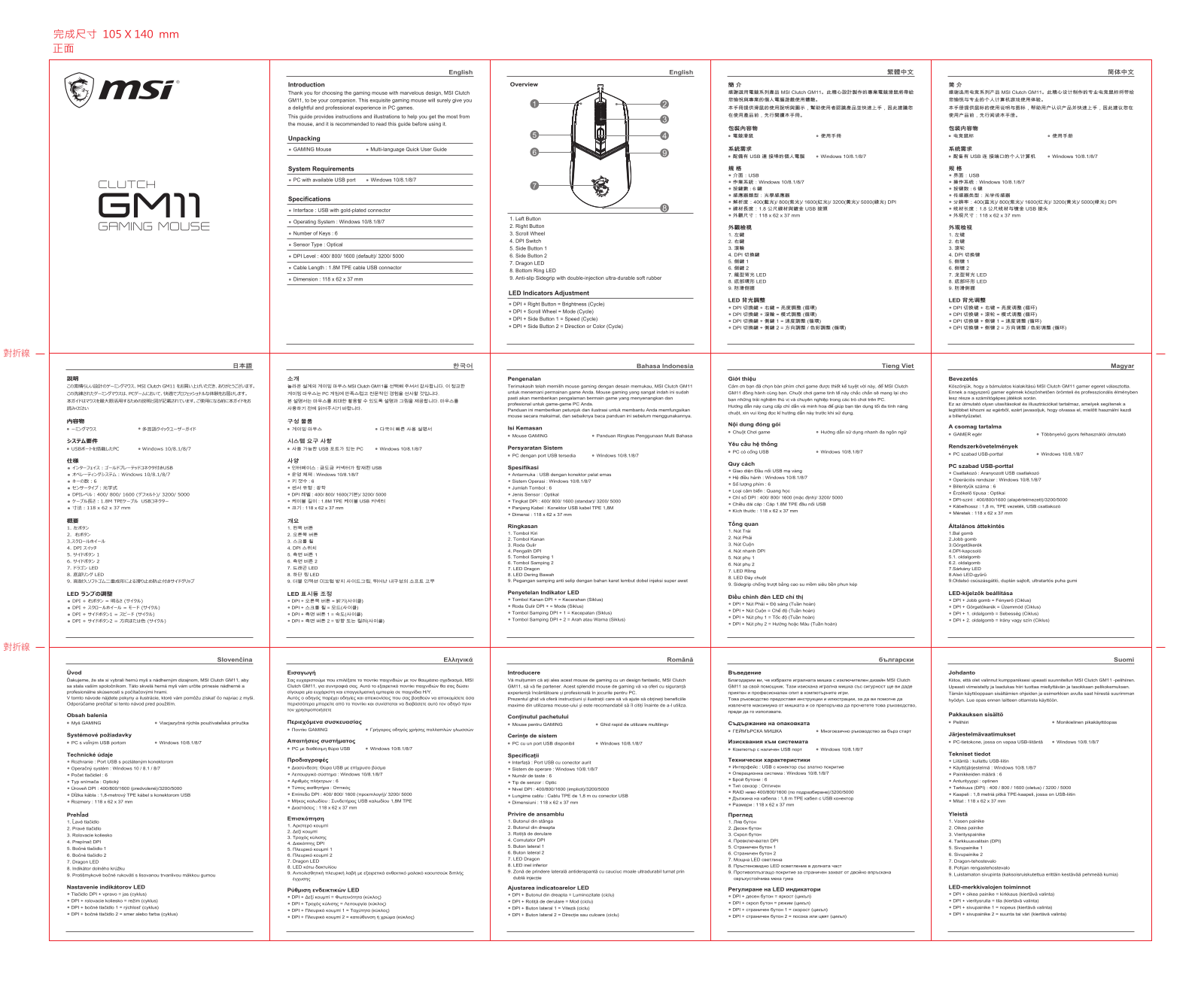 MSI S12-0401650-CLA User Manual