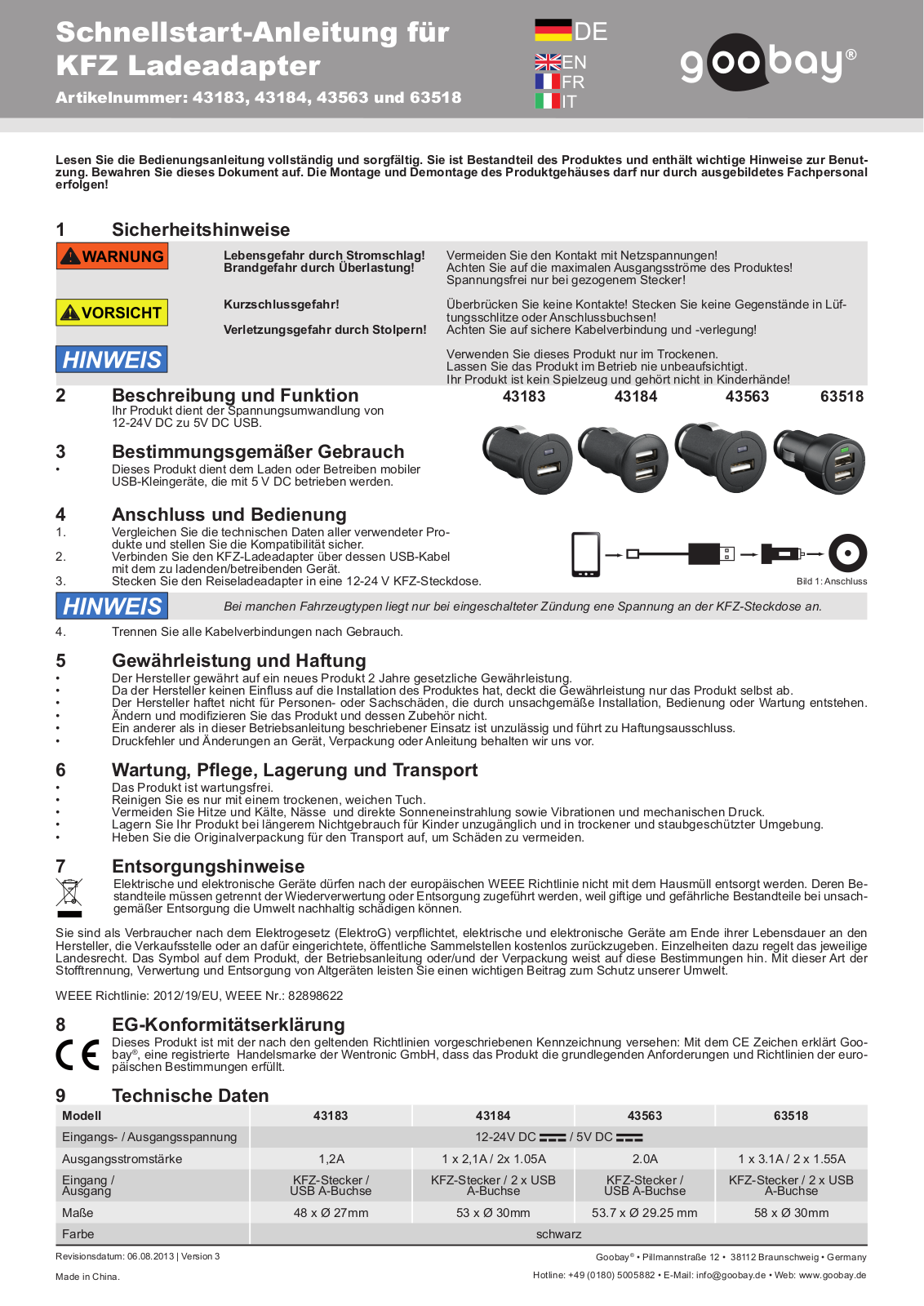 Goobay 43183 User guide