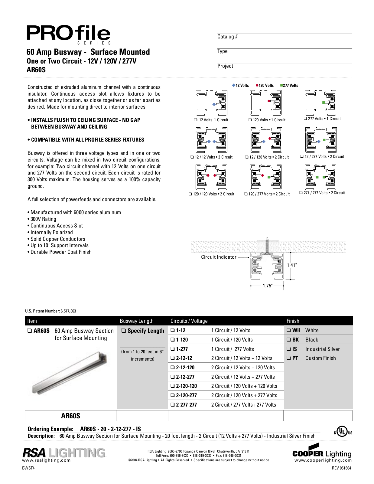 Cooper Lighting AR60S User Manual