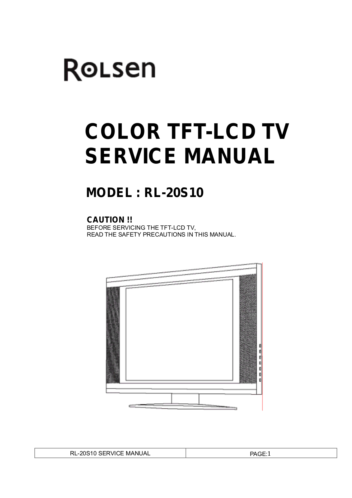 Rolsen RL-20S10 Service Manual