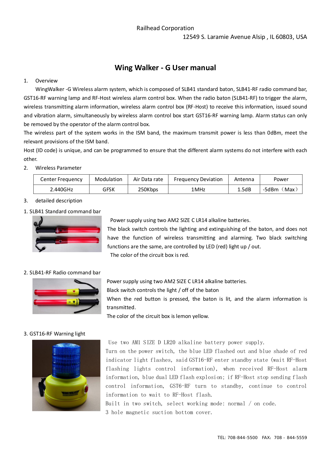 Railhead WING User Manual