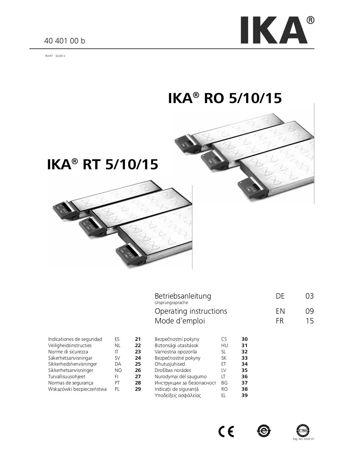 IKA RO 15 User Manual