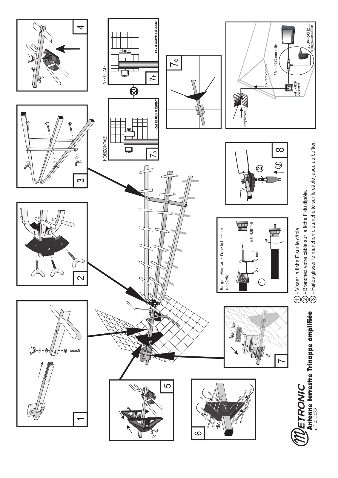 METRONIC Antenne UHF trinappe amplifie User Manual