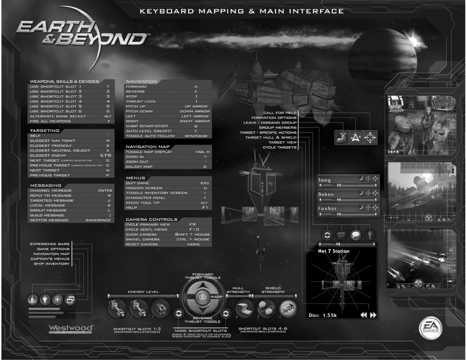 Games PC EARTH BEYOND-KEYBOARD MAPPING MAIN INTERFACE MONO User Manual