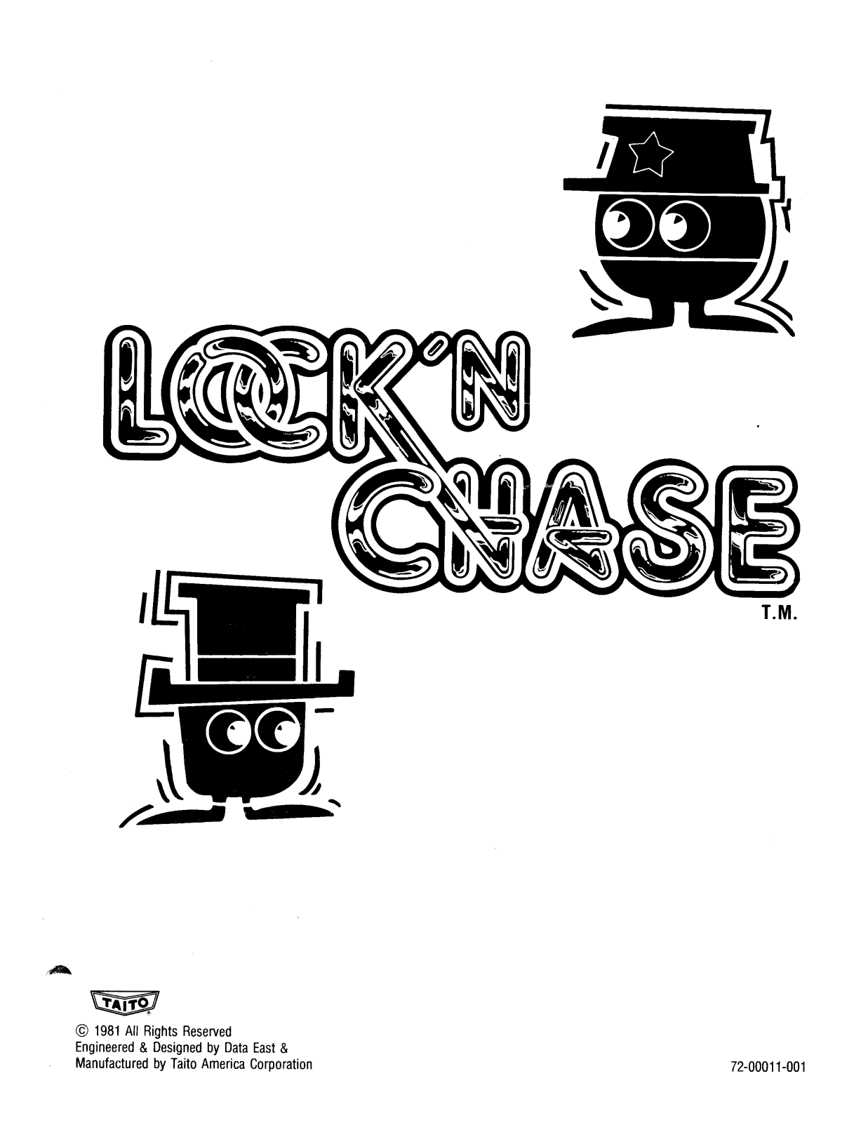 Taito Lock 'N Chase User Guide