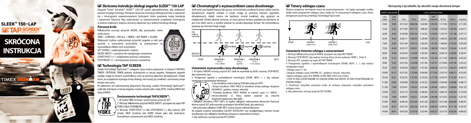 Timex SLEEK 150-LAP User Manual