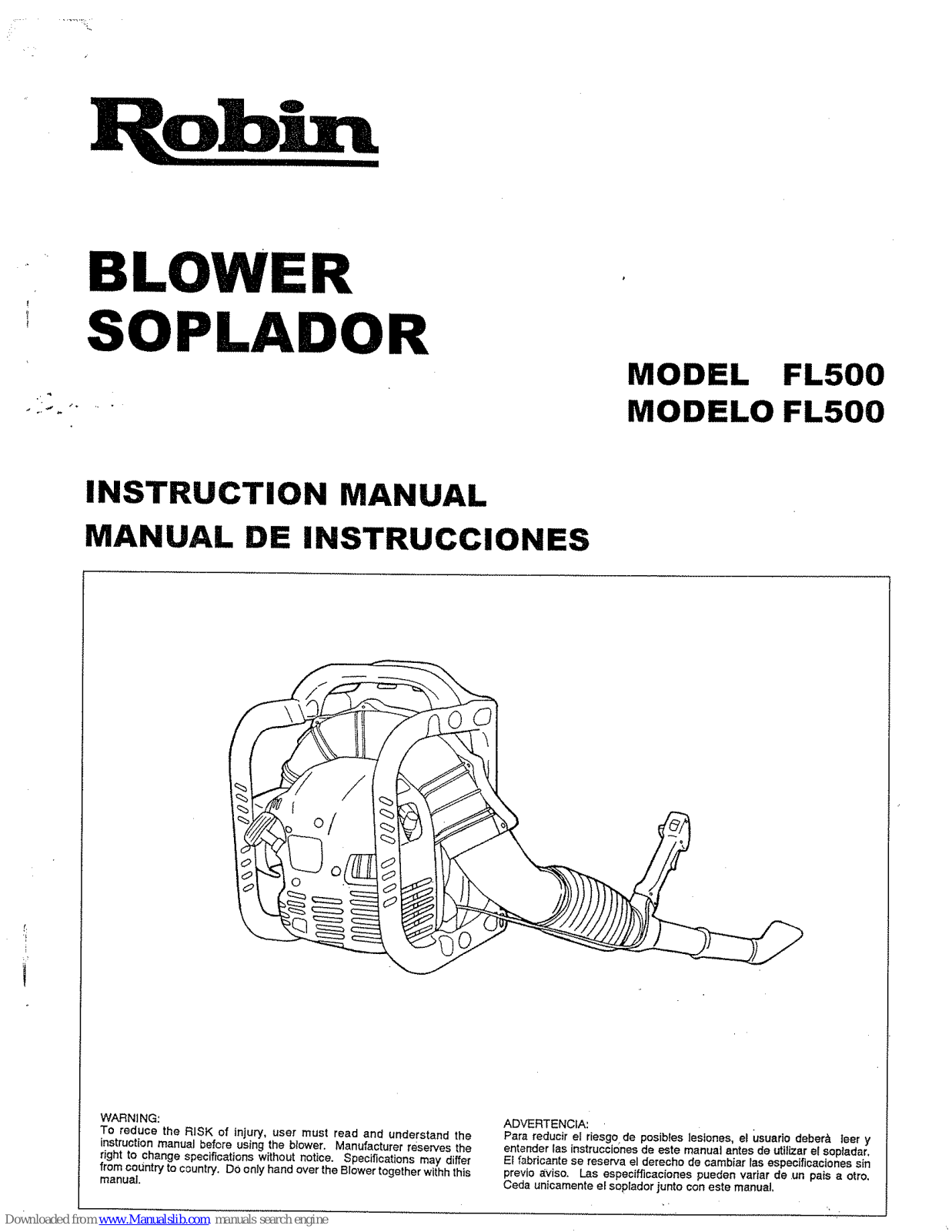 Robin FL500 Instruction Manual