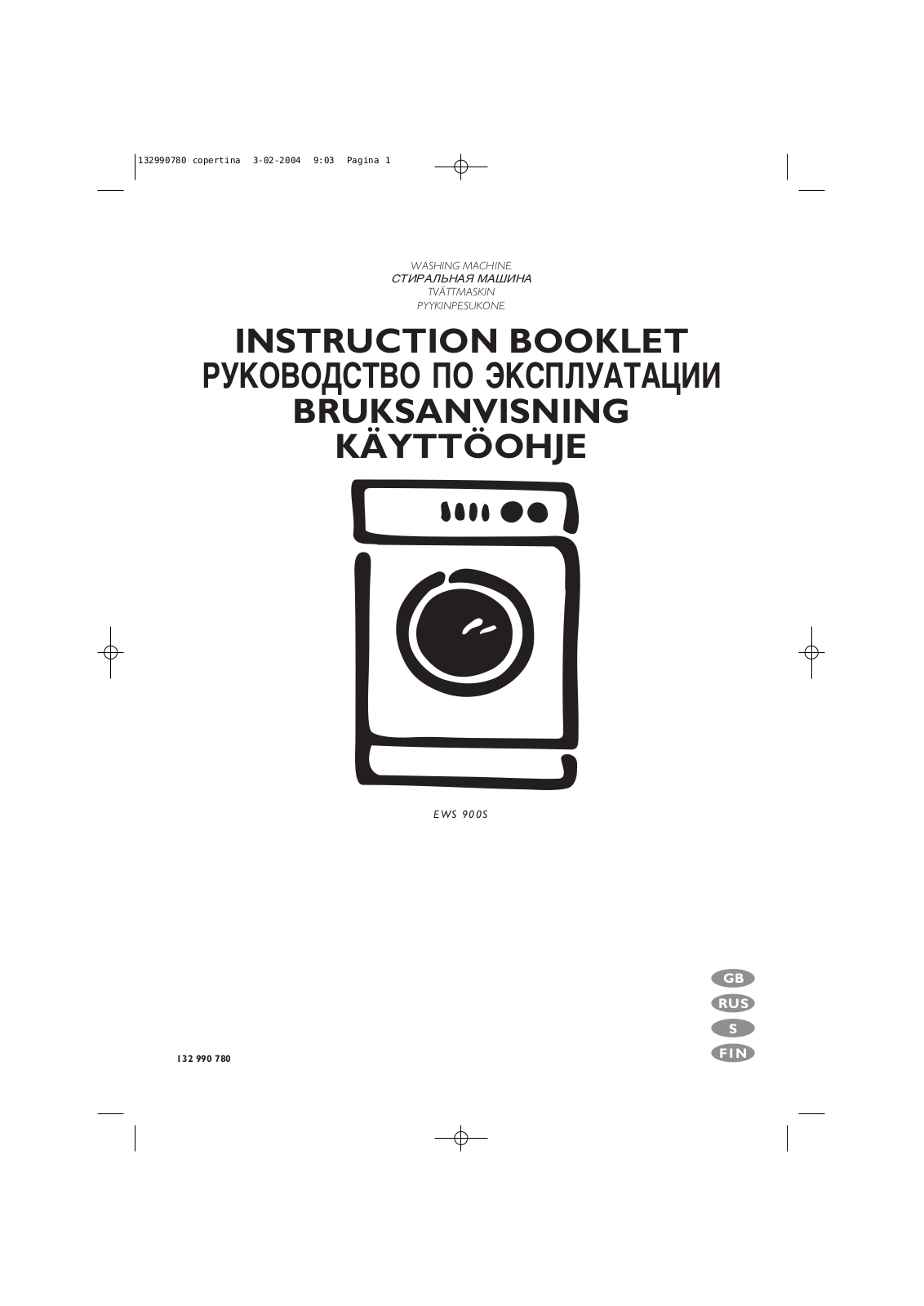 Electrolux EWS 900 User manual