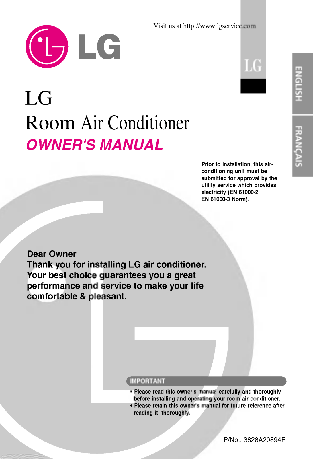 LG AS-W2465DH0 Owner’s Manual