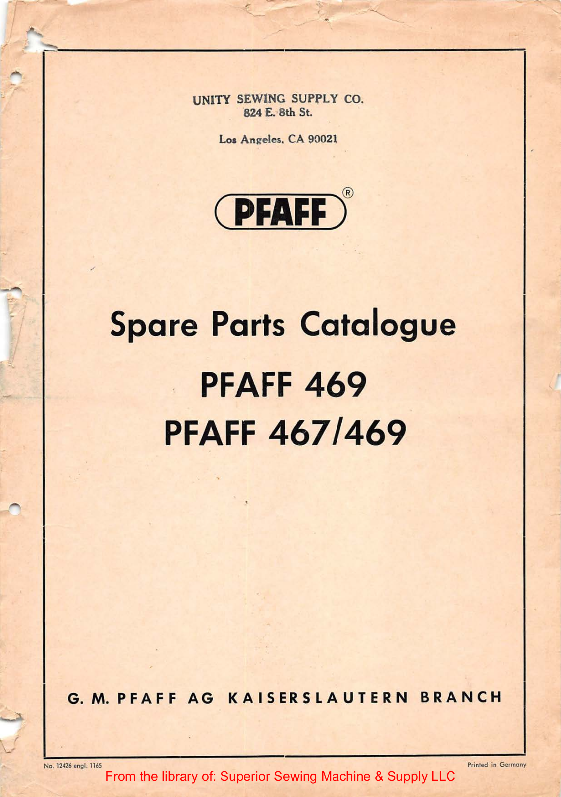 Pfaff 469, 467-469 User Manual - ManualMachine.com