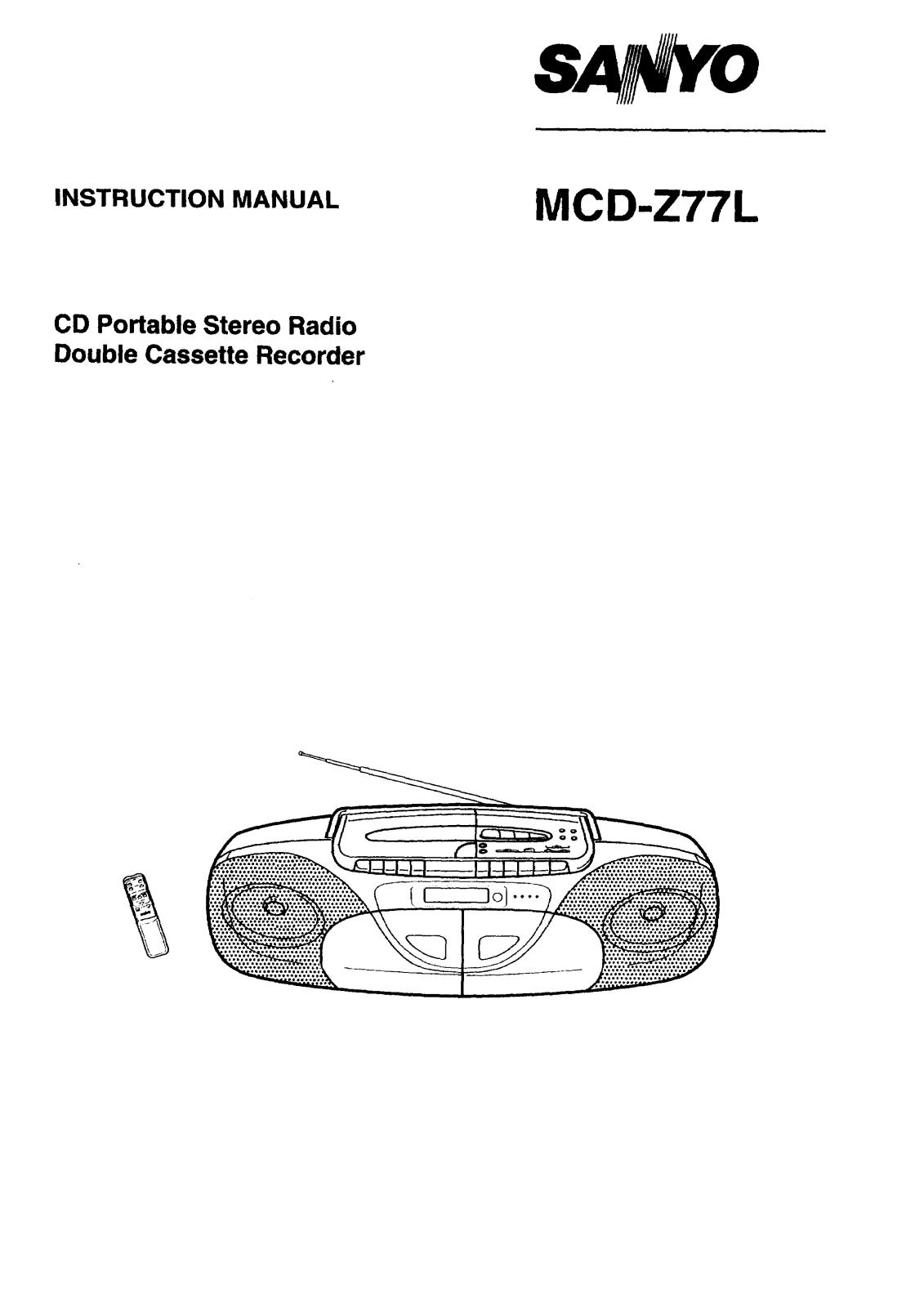 Sanyo MCD-Z77L Instruction Manual