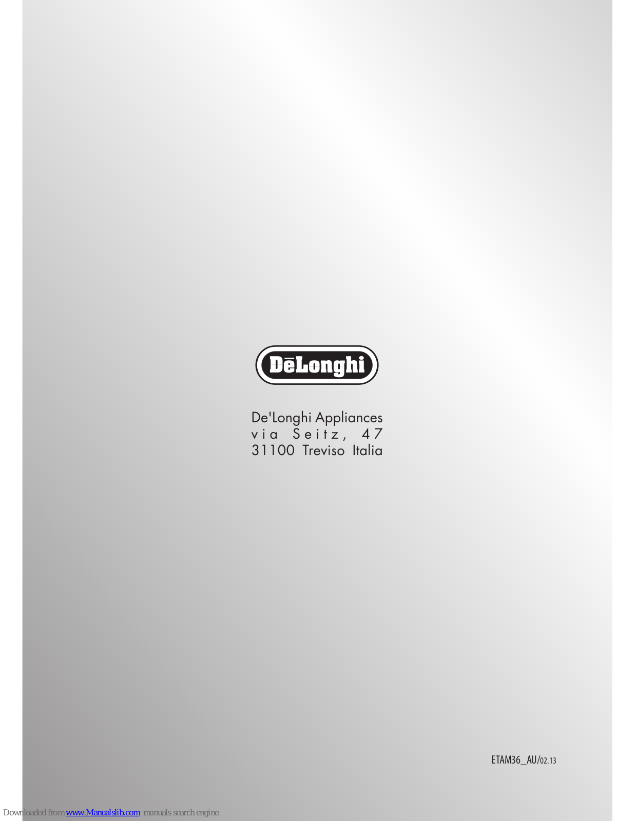 Delonghi ETAM 36.365 User Manual