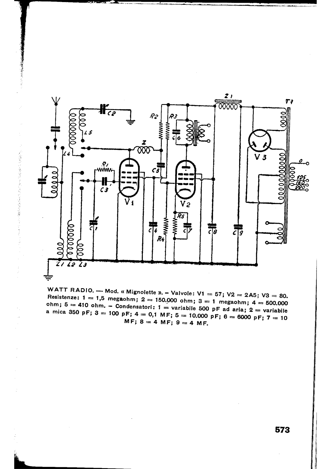 Watt Radio mignolette schematic