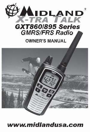 Midland Radio GXT860 User Manual