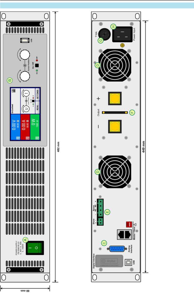 Elektro-Automatik PSI 9000 2U, PSI 9080-40 2U, PSI 9360-15 2U, PSI 9750-12 2U, PSI 9200-15 2U User guide