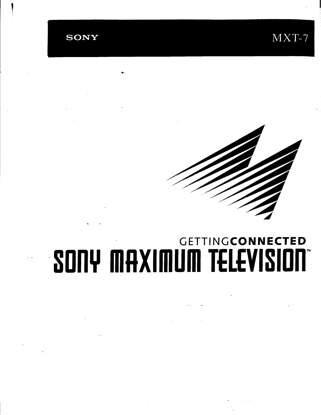 Sony MX-T7 Operating Manual