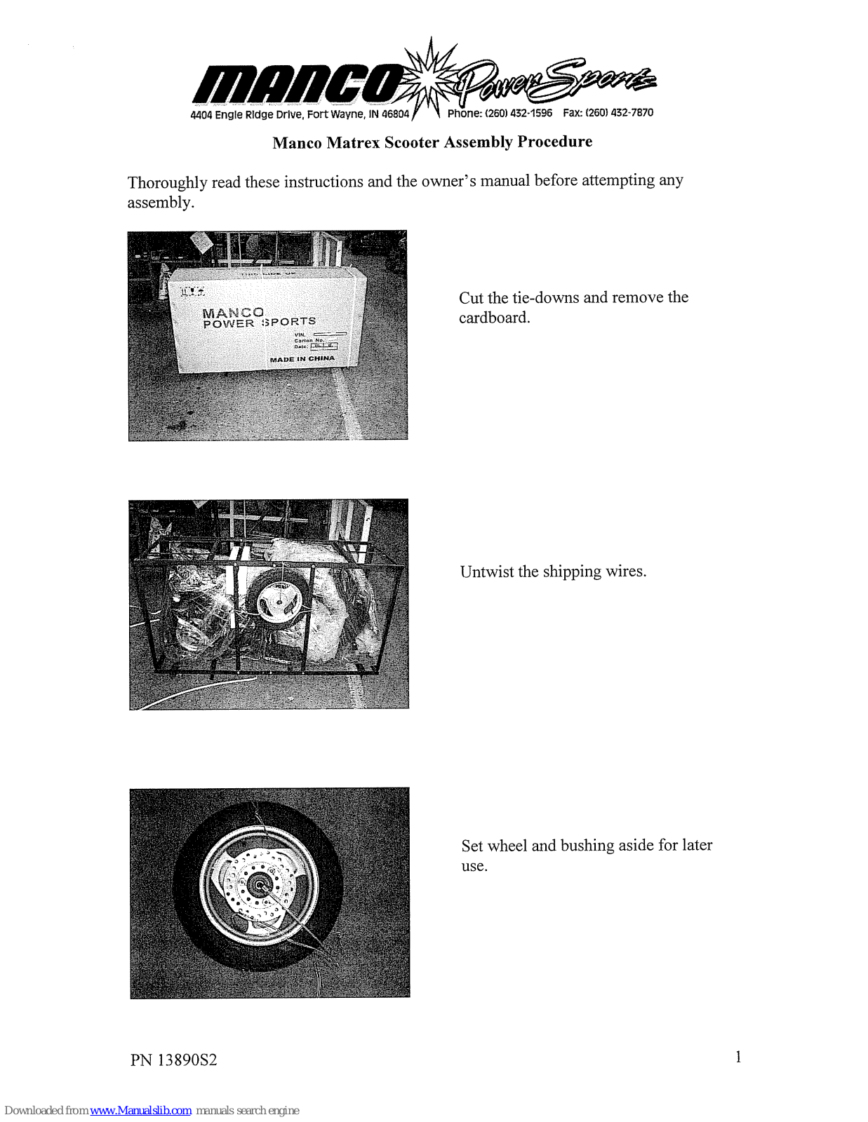 MANCO Matrex Assembly Procedures