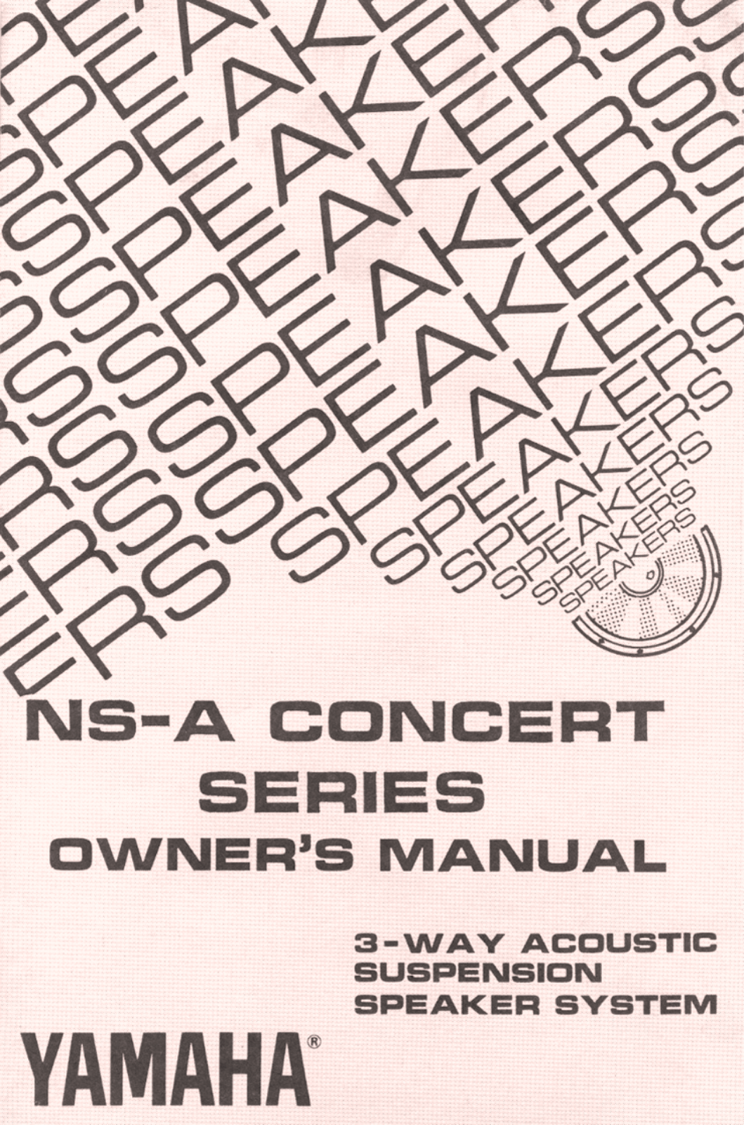 Yamaha NS-A2835, NS-A855, NS-A3500A Owner's Manual