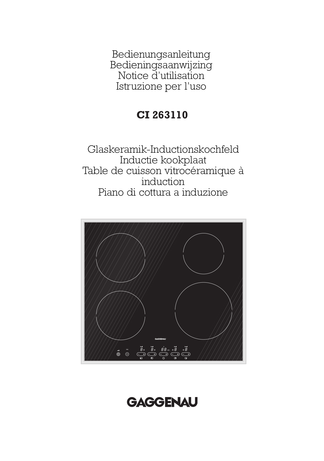 GAGGENAU CI 263, CI263110 User Manual