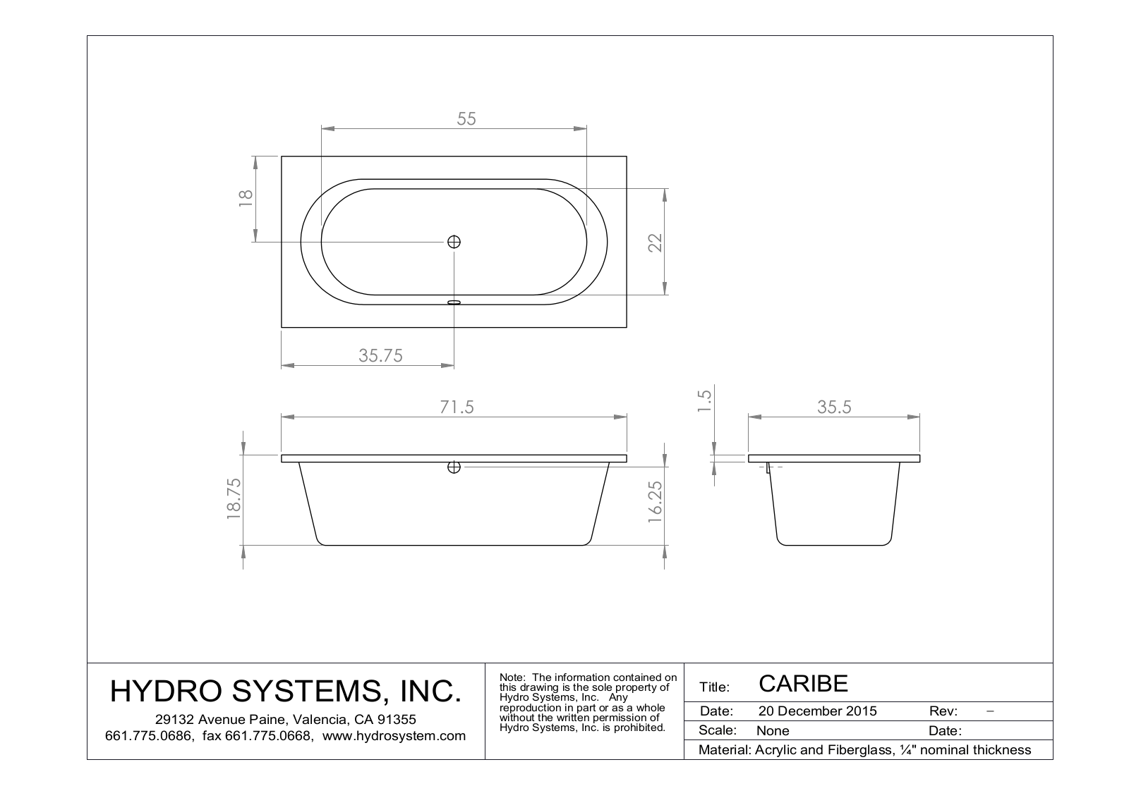 Hydro Systems Caribe 7236 Shematics