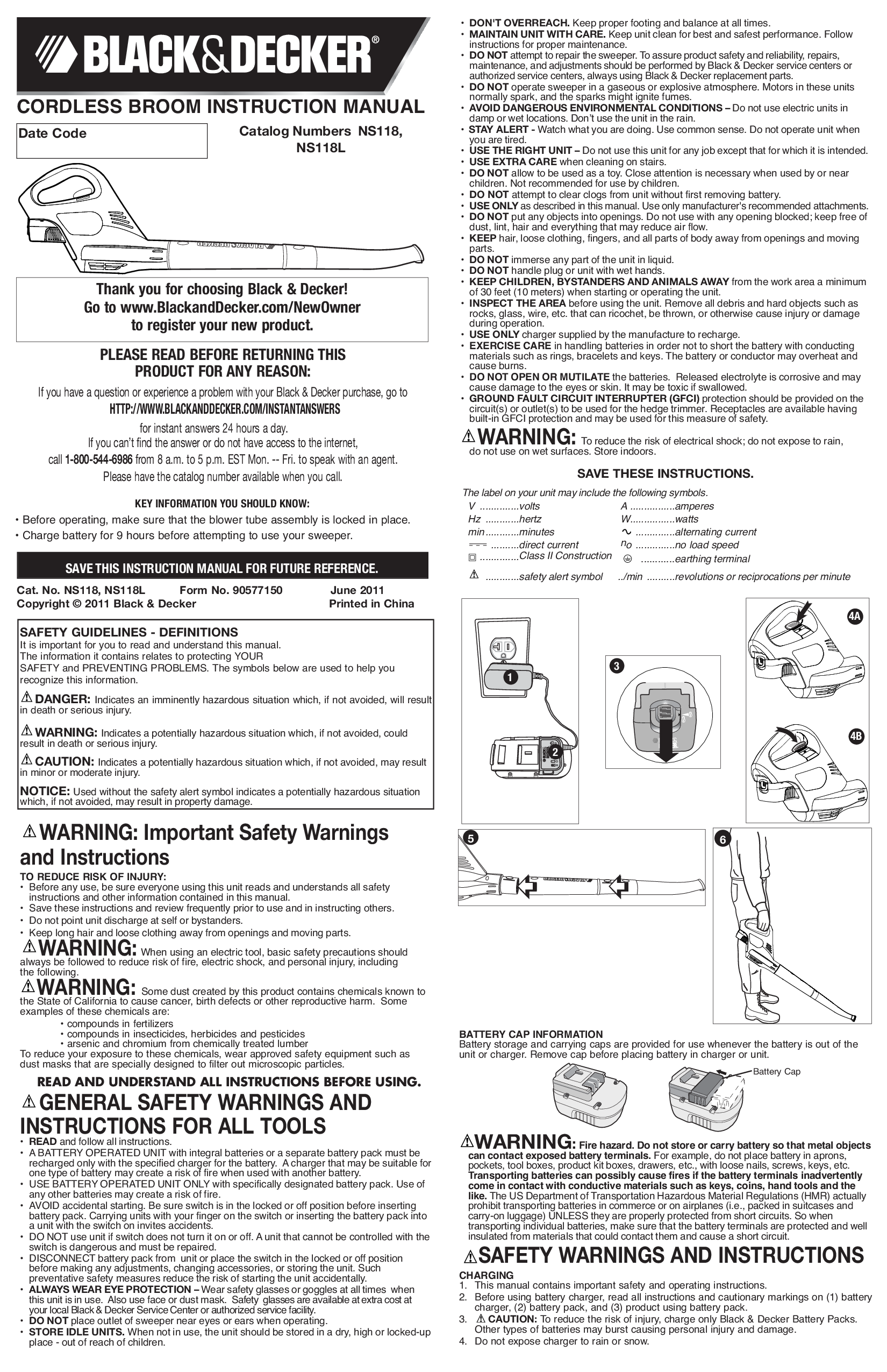 Black & Decker NS118 User Manual 2