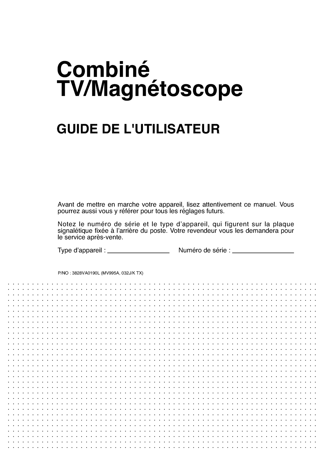 LG DUO3600 User Manual