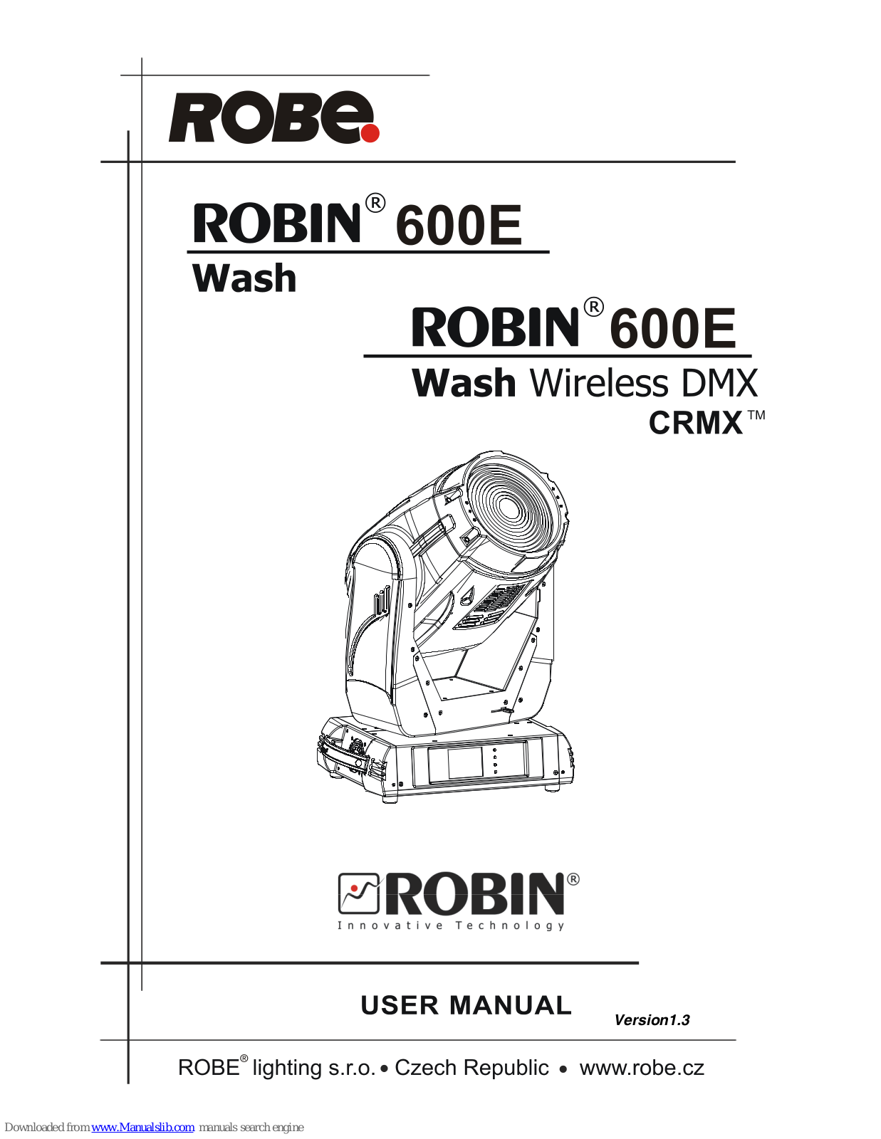 Robe Robin 600E Wash User Manual