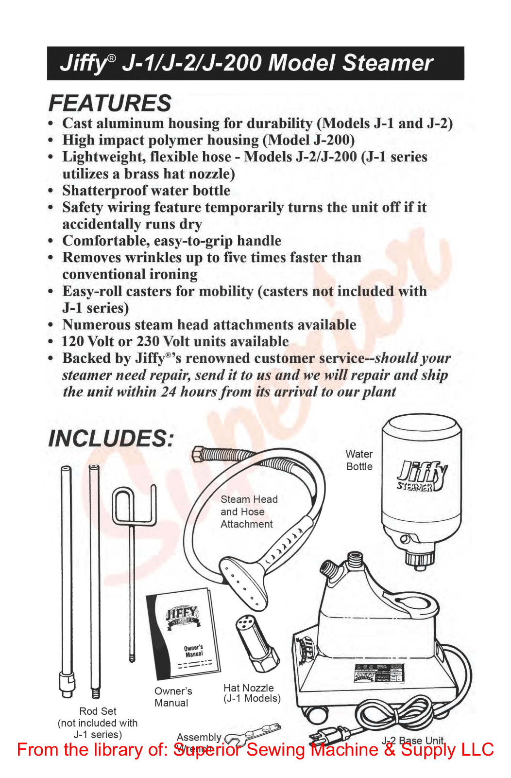 Jiffy J-1, J-2, J-200 User Manual - ManualMachine.com