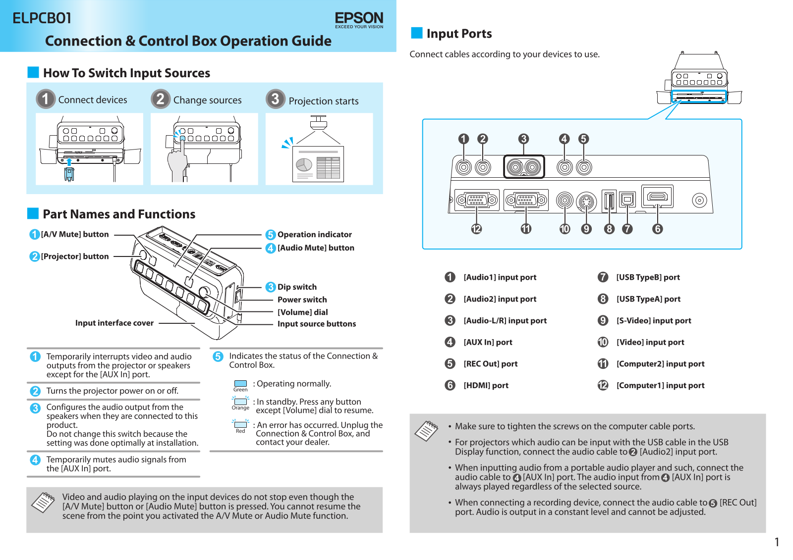 Epson ELPCB01 User Manual