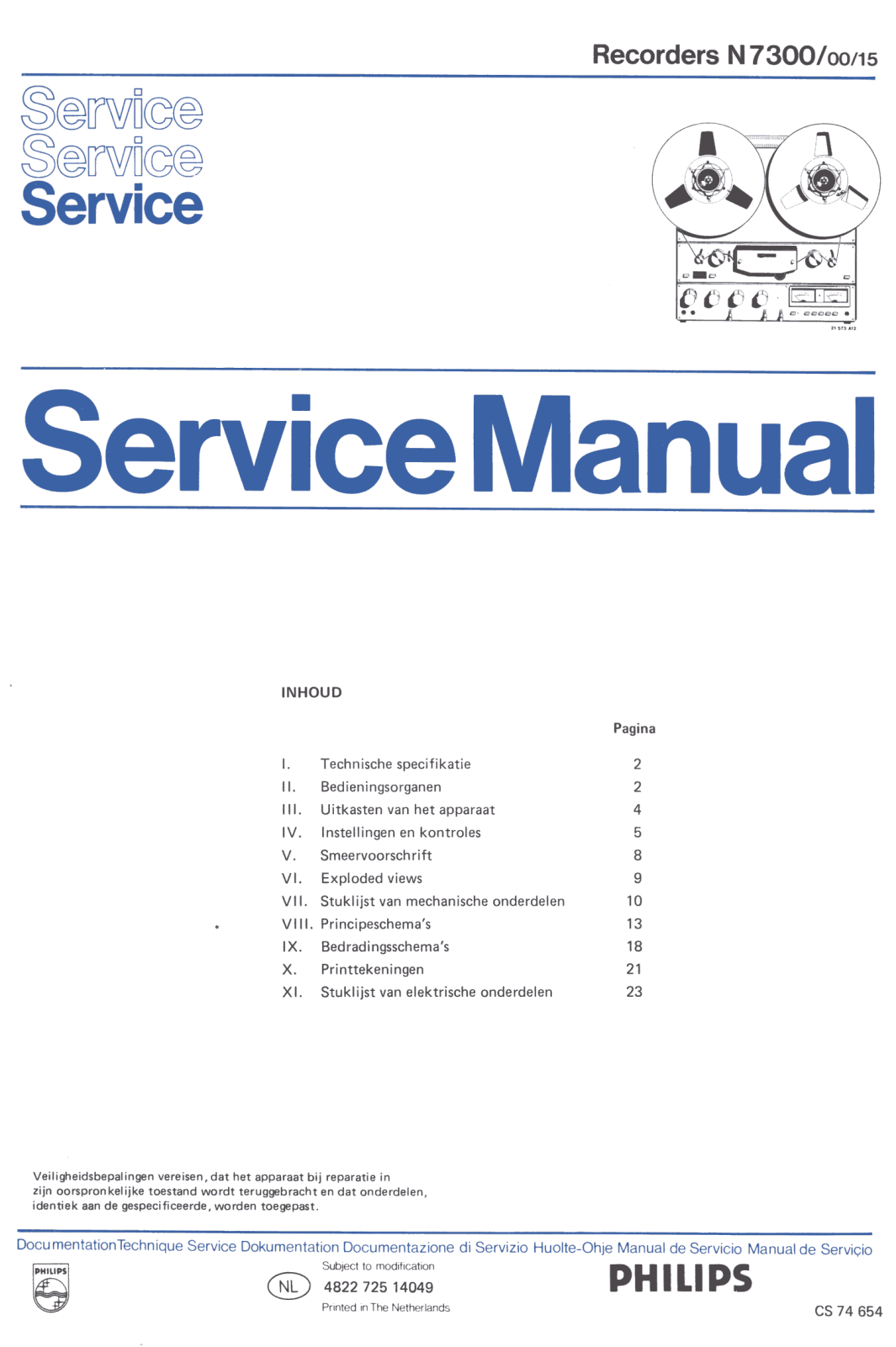 Philips N-7300 Service Manual