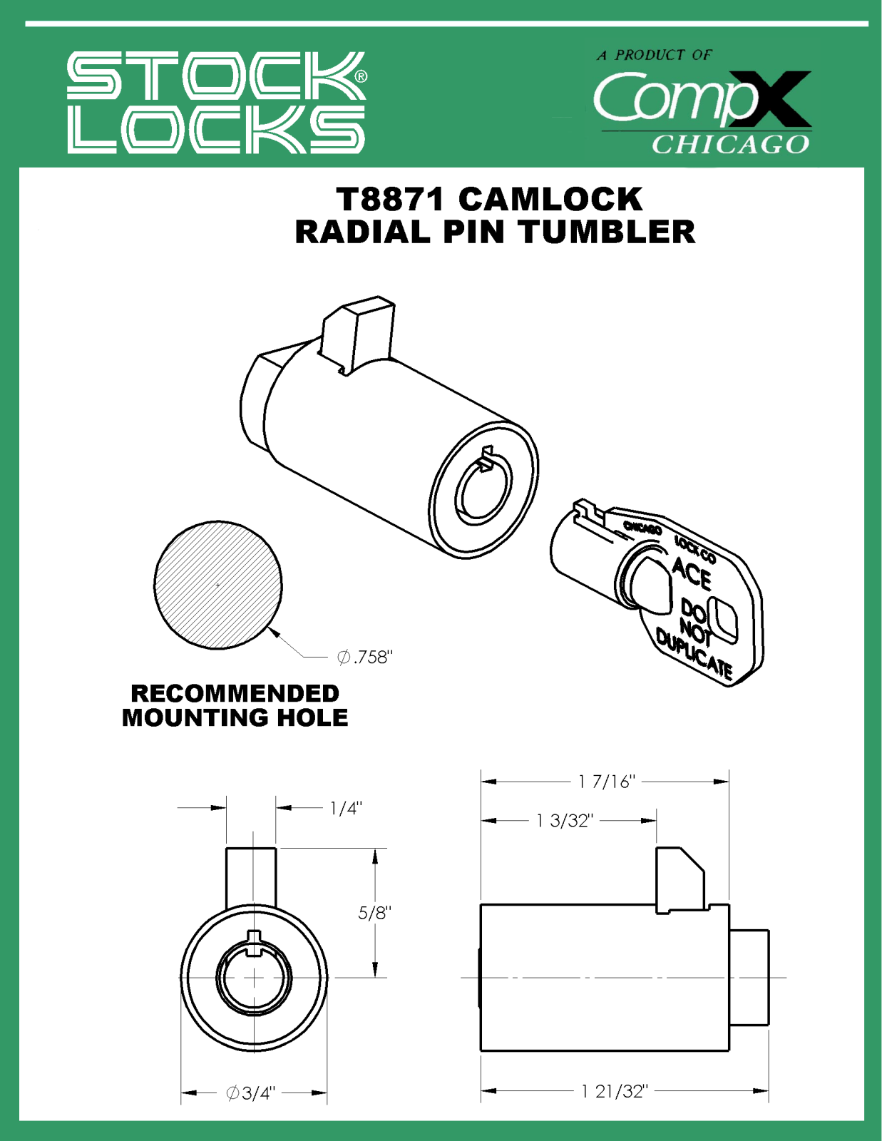 Compx T8871 drawing