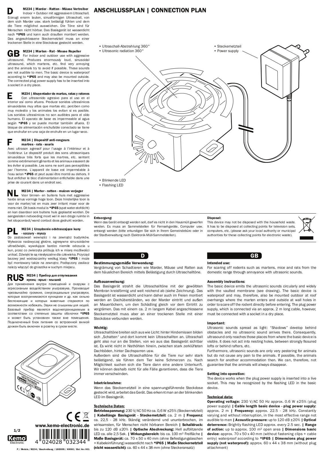 Kemo M234 User guide