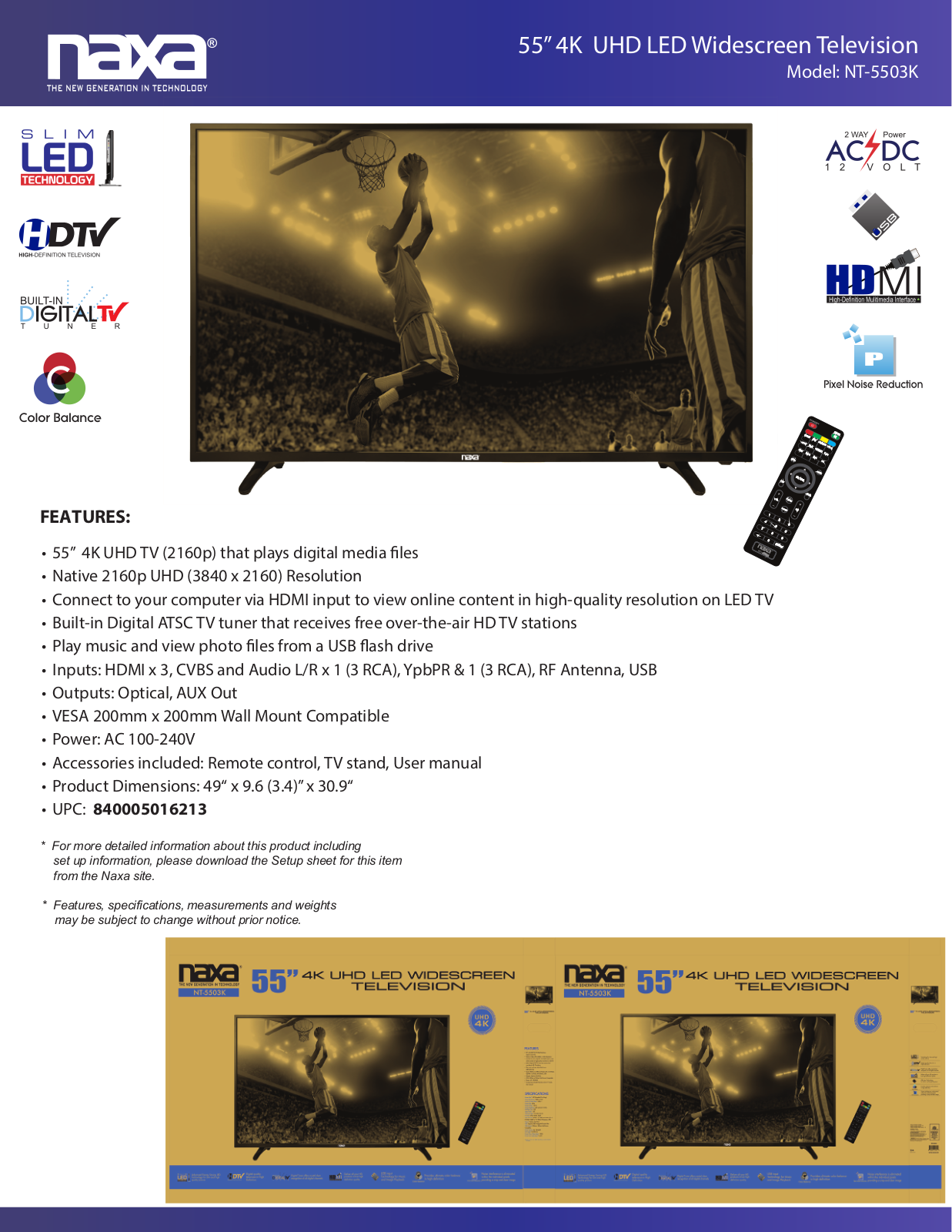 NAXA NT-5503K Datasheet - ManualMachine.com